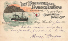 Det Nordenfjeidske Dampskibsselskab , Trondhjem Nord Cap * CPA Illustrateur * S/S KONG HARALD Norge Norway - Noruega