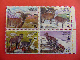 111 TAJIKISTAN 2005 / WWF El Bharal O Oveja Azul Del Himalaya O Naur YVERT 296 / 299 ** MNH - Animalez De Caza