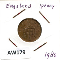 NEW PENNY 1980 UK GRANDE-BRETAGNE GREAT BRITAIN Pièce #AW179.F.A - 1 Penny & 1 New Penny