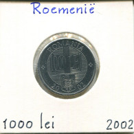 1000 LEI 2002 RUMÄNIEN ROMANIA Münze #AP699.2.D.A - Rumänien