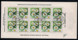 1995 Finland, Flowers, FD Stamped Sheet. M 1296. - Usati