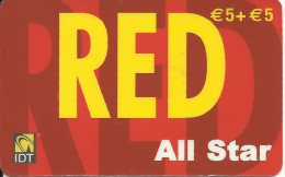 Germany: Prepaid IDT Red All Star - GSM, Voorafbetaald & Herlaadbare Kaarten