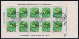 1999 Finland, Flowers, FD Stamped Sheet. M 1477. - Usati