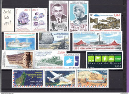 TAAF;2014;année Complète;  + Tous Les BF;NEUFS**;MNH - Volledig Jaar