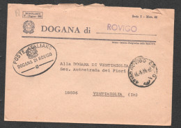 1975 ENVELOPPE DOGANA DI ROVIGO      F70 - Macchine Per Obliterare (EMA)