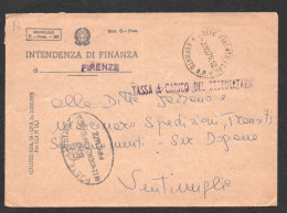 1975 ENVELOPPE INTENDENZA DI FINANZA FIRENZE / TASSA A CARICO DEL DESTINATARIO      F71 - Macchine Per Obliterare (EMA)