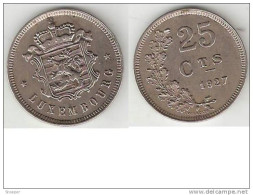 Luxembourg  25 Centimes 1927  Km 37   Xf+ !!!! Unc With Rim Nick Ath 7 O Clock Cat Val 12$ - Luxembourg