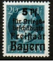 BAYERN, ALTDEUTSCHLAND ,1919, MI 173 A, HILFE FÜR KRIEGSGESCHÄDIGTE, POSTFRISCH, NEUF, - Nuevos