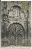 Détail Du Portail De L'Eglise     1918    N° - Saint Calais