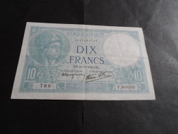 Billet 10 Francs Minerve 1940 Sup/XF - 10 F 1916-1942 ''Minerve''