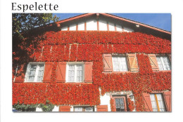 ESPELETTE Facade De Maison Pays Basque(SCAN RECTO VERSO)MA0025 - Espelette