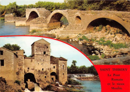 Pezenas Saint Thibery Le Pont Romain Et Vieu Moulin( SCAN RECTO VERSO)MA0033 - Pezenas