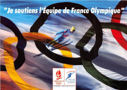 ALBERTVILLE 1992 JO Jeux Olympique Je Soutiens L Equipe De France Ski Sport PUB Publicité   (SCAN RECTO VERSO)MA0082 - Jeux Olympiques