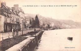 LA BOUILLE Le Quai Et Maison Ou Est Ne Hector Malot En 1830 23(SCAN RECTO VERSO)MA0096 - La Bouille