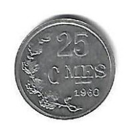 Luxembourg  25 Centimes 1960   Km 45a.1  Unc !!!! - Luxemburg