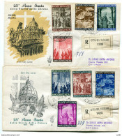 Vaticano FDC Venetia 1949 Anno Santo  Viaggiata Racc. Per L'Italia - FDC