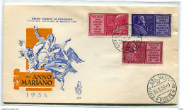 Vaticano FDC Venetia 1954 Anni Mariano  Non Viaggiata - FDC