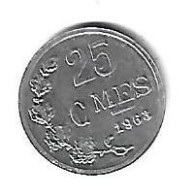 Luxembourg  25 Centimes 1963   Km 45a.1  Unc !!!! - Lussemburgo
