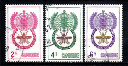 Cambodge - 1962  - Eradication Du Paludisme   - N° 119 à 121  -  Oblit - Used - Kambodscha