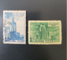 Soviet Union (SSSR) - 1950 - Skyscrapers In Moscow / 1xMNH And 1x MH Signed - Ongebruikt