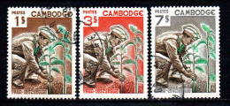 Cambodge - 1966  - Reboisement     - N° 175 à 177    -  Oblit - Used - Cambogia