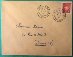 France, Divers Sur Enveloppe, TAD FOIRE DE PARIS Son PHILATELIQUE 6.9.1941 - (A1124) - Gedenkstempel