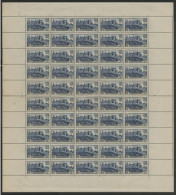 N° 392 5 Fr CARCASSONNE Feuille Complète De 50 Ex Neufs ** MNH Cote 75 € + Coin Daté 9/5/40 Vendu à 12 % De La Cote - Feuilles Complètes