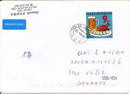 Czech Republic Cover Sent To Denmark 23-1-2006 Single Franked - Storia Postale