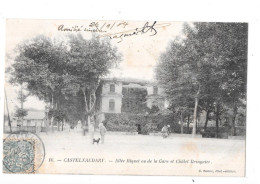 CASTELNAUDARY - 11 -  CPA DOS SIMPLE De 1904 RARE -  Allée Riquet Ou De La Gare Et Chalet Bringuier -  TOUL 5 - - Castelnaudary