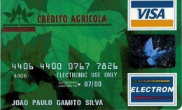 PORTUGAL - Crédito Agrícola - Visa Electron - Cartes De Crédit (expiration Min. 10 Ans)