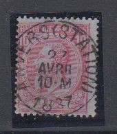 BELGIË - OBP - 1884/91 - Nr 46 T0 (ANVERS(STATION)) - Coba + 1.00 € - 1884-1891 Léopold II