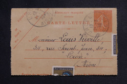 FRANCE - Entier Postal De Urcel Pour Laon En 1933 - L 151685 - Tarjetas Cartas