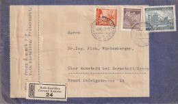 Bohême Et Moravie Lettre Recommandée Roth - Kosteletz Pour L'Allemagne 1942 - Lettres & Documents