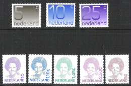 NEDERLAND 2001 NVPH 1108b T/m 1110b, 1491c/1501c ** Doorgestanste Zegels   - Unused Stamps