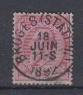 BELGIË - OBP - 1884/91 - Nr 46 T0 (BRUGES(STATION)) - Coba + 2.00 € - 1884-1891 Leopold II