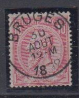 BELGIË - OBP - 1884/91 - Nr 46 T0 (BRUGES) - Coba + 1.00 € - 1884-1891 Léopold II