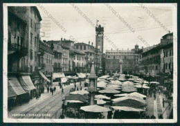 Verona Città Piazza Erbe Mercato PIEGHINA STRAPPINO Foto FG Cartolina VK2497 - Verona