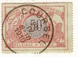 D073  COURSEL     POSTSTEMPEL  OP SPOORWEGZEGEL N°35 - Afgestempeld