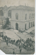 CPA Gare Montparnasse, Locomotive Accidentée En 1895 - Métro Parisien, Gares