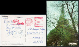 Madrid - O TP - Postal Con Franqueo Mecánico "Barajas 18/XI/68 - IBERIA - 0,10" - Covers & Documents