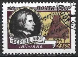 Russia 1961. Scott #2536 (U) Franz Liszt (1811-86), Composer  (Complete Issue) - Oblitérés