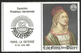 350 France Yv 2090a Philexfrance 82 Albert Durer Logo Gauche MNH ** Neuf SC (2090a-2a) - Engravings