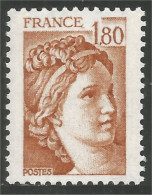 350 France Yv 2061 Sabine De Gandon 1 F 80 Ocre Orange 1979 MNH ** Neuf SC (2061-1d) - Altri & Non Classificati