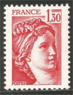 350 France Yv 2059b Sabine De Gandon 1 F 30 Rouge Red 1979 Gomme Tropicale MNH ** Neuf SC (2059b-1b) - 1977-1981 Sabina Di Gandon