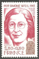 350 France Yv 2032A Simone Weil Philosophe Ecrivain Writer Philosophy MNH ** Neuf SC (2032A-1d) - Altri & Non Classificati