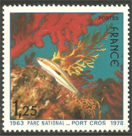 350 France Yv 2005 Parc National Port-Cros Fish Poisson Fisch Pesce MNH ** Neuf SC (2005-1c) - Marine Life