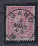 BELGIË - OBP - 1884/91 - Nr 46 T0 (GAND) - Coba + 1.00 € - 1884-1891 Leopold II