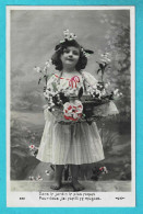 * Fantaisie - Fantasy - Fantasie (Enfant - Child - Kind) * (J.K. 222) Girl, Fille, Panier, Roses, Fleurs, Portrait, Old - Ritratti