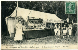 Cpa Courville Kermesse Du 4 Juillet 1909,bazar Des Bonnes Marques,  Beau Plan - Courville