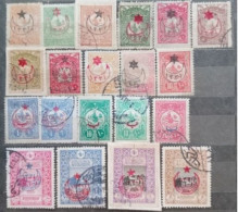 Turkey-Osmanisches Reich, Aufdruck  (3 Marken Auf Papier Geklebt). - Collections (sans Albums)